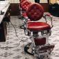 Preview: Großhandel B2B Vintage Friseursalon Barber Shop Friseurstuhl schwenkbar Frisierstuhl Silber
